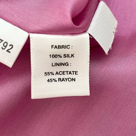 Ann Taylor Silk‎ Fit and Flare Pleated Dress in Pink Florals, Size 4 - Picture 10 of 11